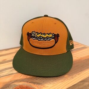 New Era Wisconsin Timber Rattlers Green and Brown Hot Dog Embroidered Cap